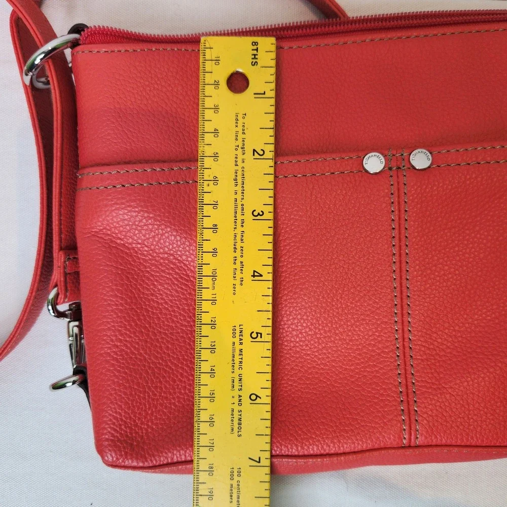 Tignanello Heritage Orange Leather Crossbody Bag RFID NEW WITH TAGS - Picture 8 of 13